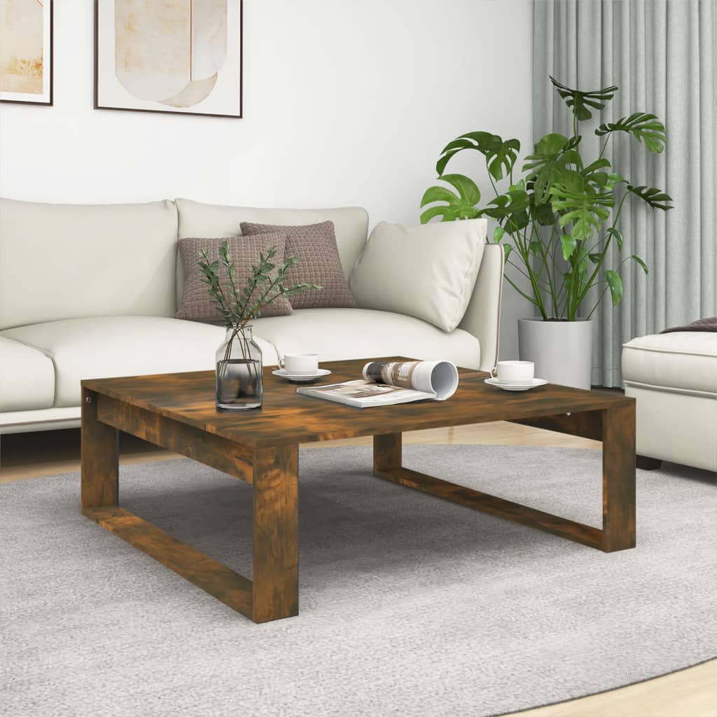 Mesa De Centro Madera De Ingeniería Envejecida 100X100X35 Cm