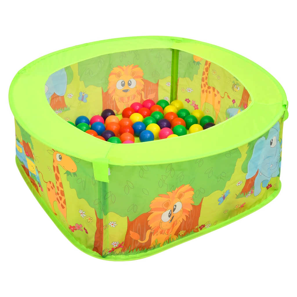 Piscina De Bolas Para Niños Con 300 Bolas 75X75X32 Cm