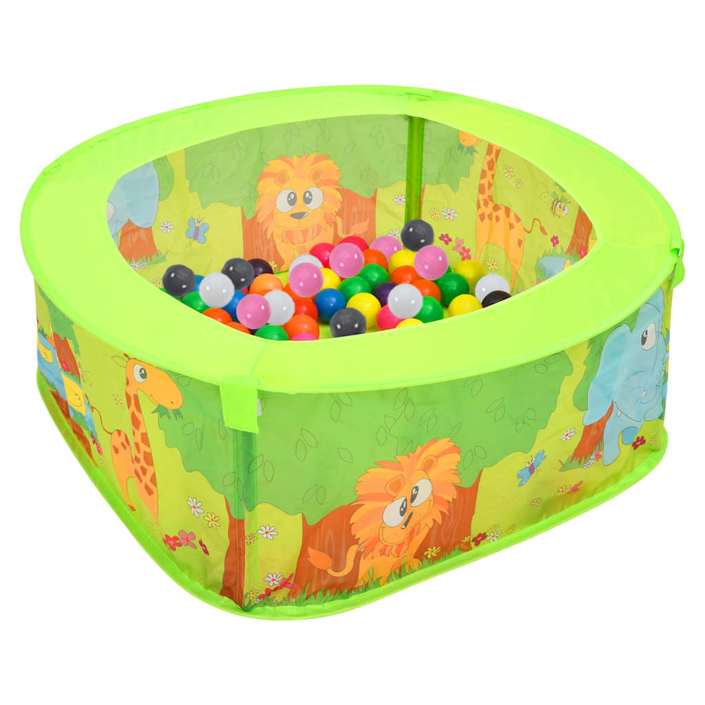 Piscina De Bolas Para Niños Con 300 Bolas 75X75X32 Cm