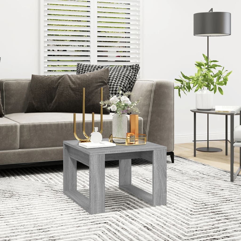 Mesa De Centro Madera De Ingeniería Envejecida 100X100X35 Cm