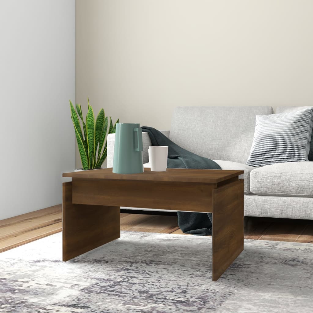 Mesa De Centro Madera Contrachapada Madera Vieja 68X50X38 Cm