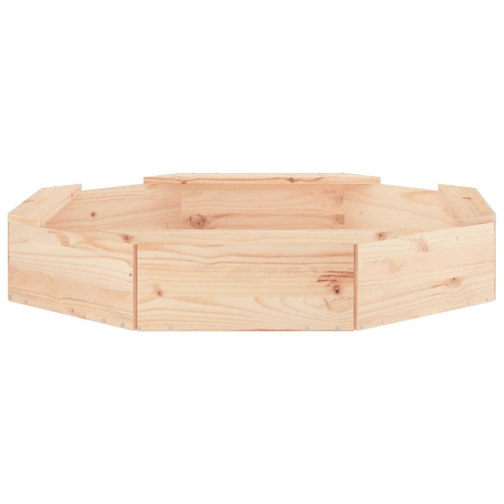 Arenero Con Asientos Octógono Madera Maciza De Pino