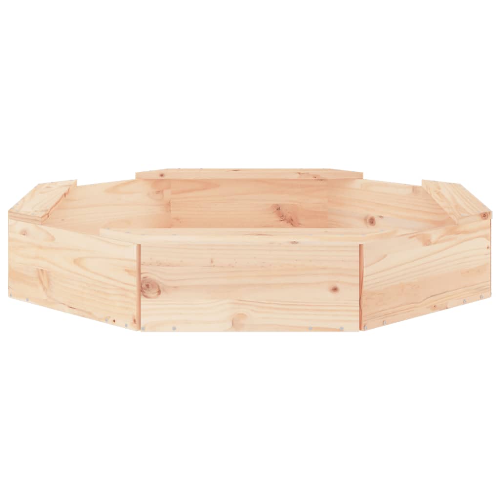 Arenero Con Asientos Octógono Madera Maciza De Pino