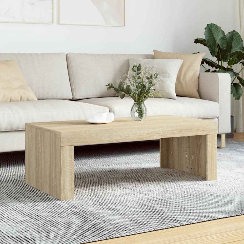 Mesa De Centro Madera De Ingeniería Envejecida 102X50X35 Cm