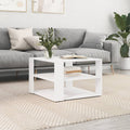 Mesa De Centro Madera Ingeniería Roble Artesanal 58X58X40 Cm