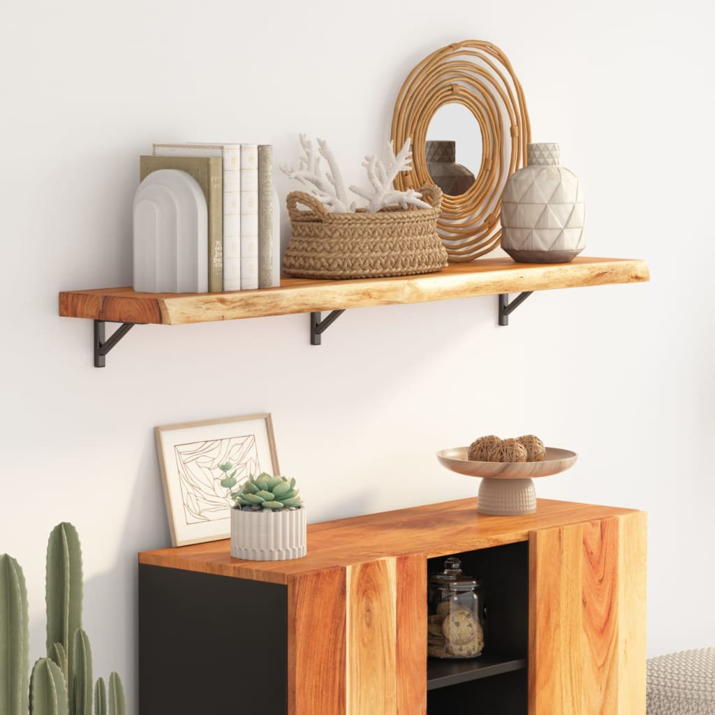Tablero De Mesa Borde Madera Maciza Mango 100X30X2,5 Cm