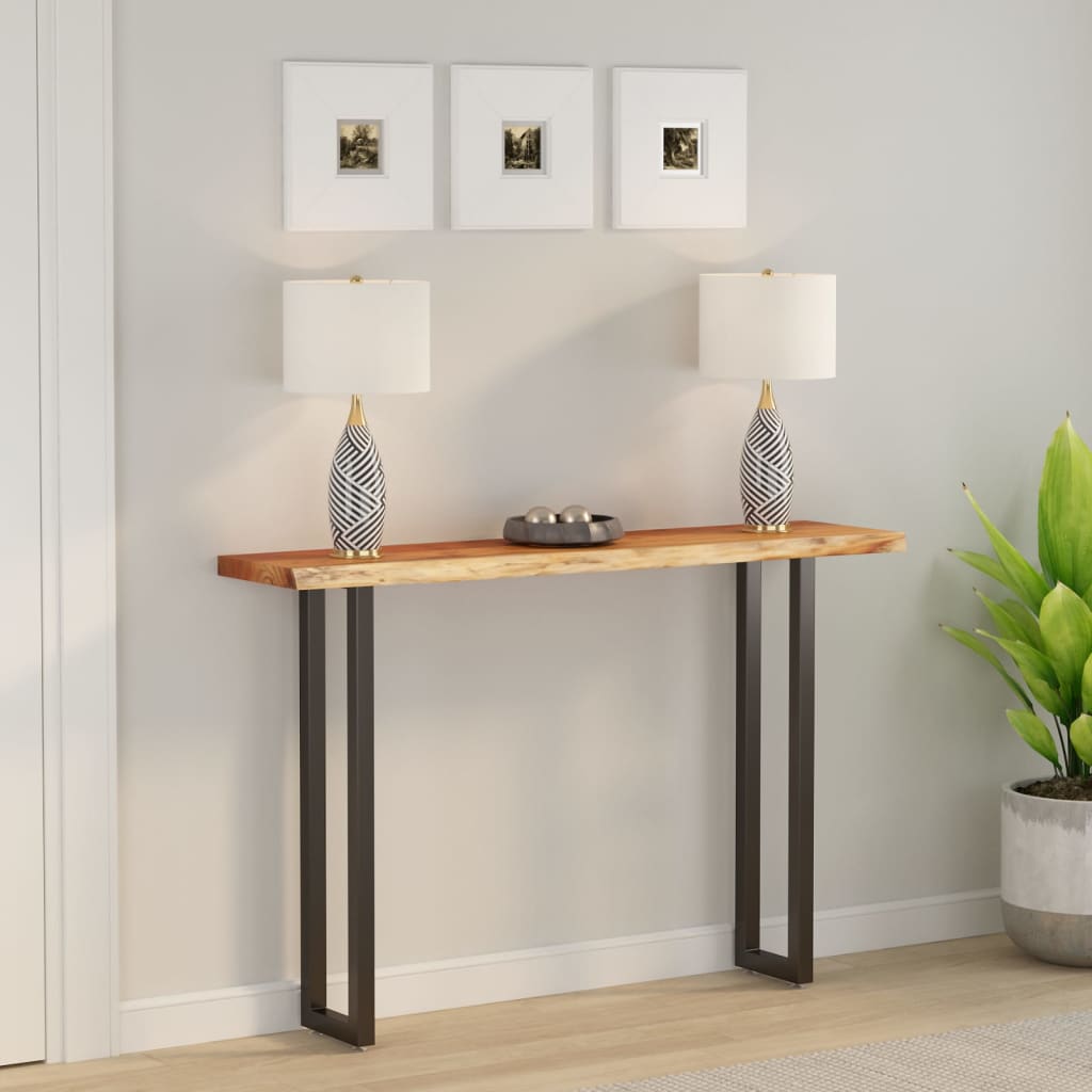 Tablero De Mesa Borde Madera Maciza Mango 100X30X2,5 Cm
