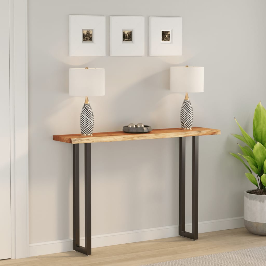 Tablero De Mesa Borde Madera Maciza Mango 100X30X2,5 Cm