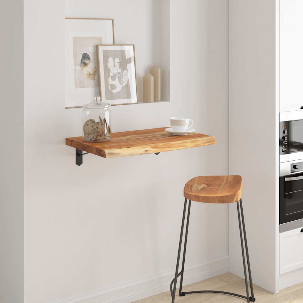 Tablero De Mesa Borde Madera Maciza Mango 100X30X2,5 Cm
