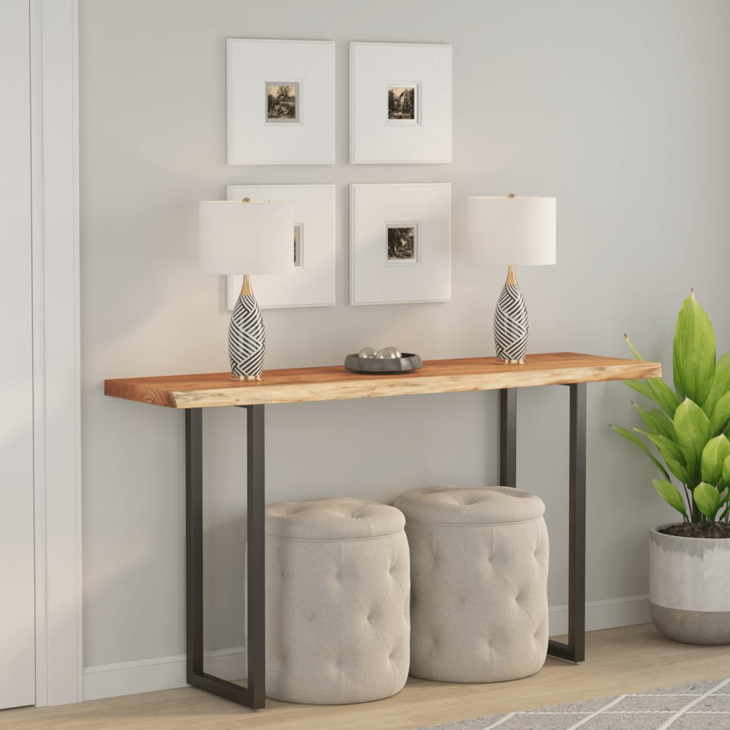 Tablero De Mesa Borde Madera Maciza Mango 100X30X2,5 Cm