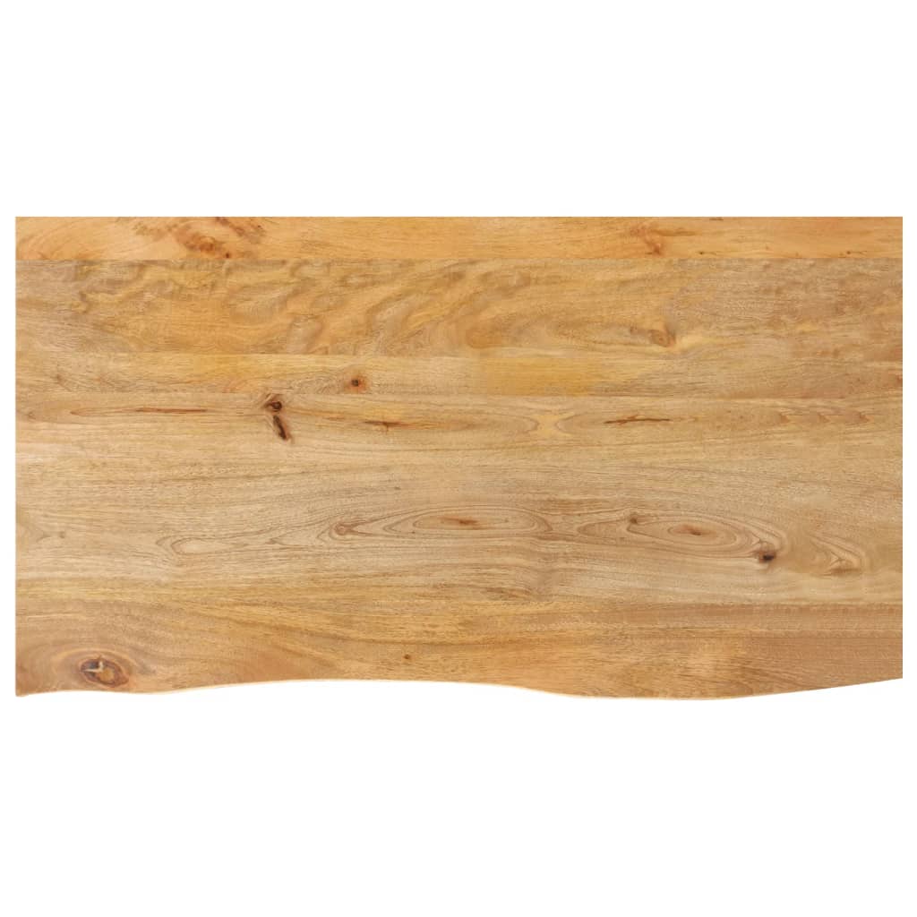 Tablero De Mesa Borde Madera Maciza Mango 100X30X2,5 Cm