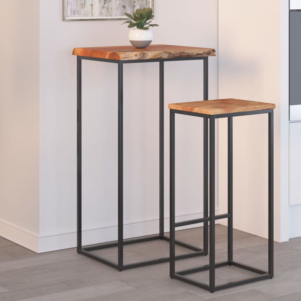 Tablero De Mesa Rectangular Borde Natural Acacia 50X40X3,8 Cm