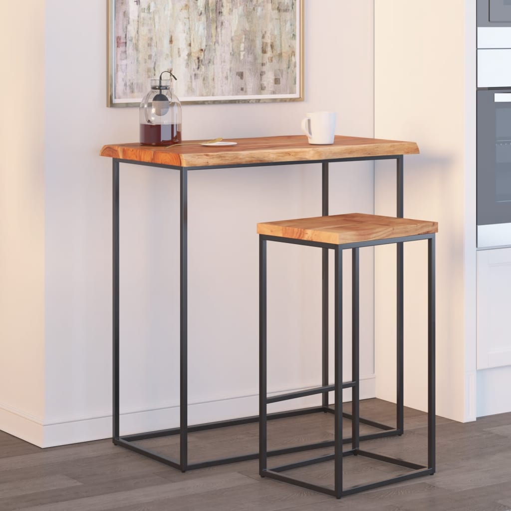 Tablero De Mesa Rectangular Borde Natural Acacia 50X40X3,8 Cm