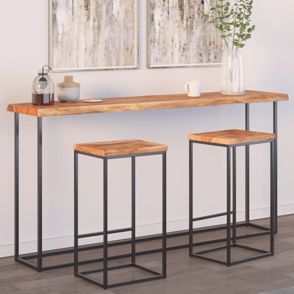Tablero De Mesa Rectangular Borde Natural Acacia 50X40X3,8 Cm
