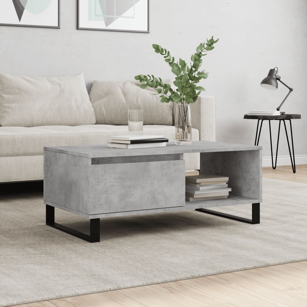 Mesa De Centro Madera De Ingeniería Envejecida 90X50X36,5 Cm