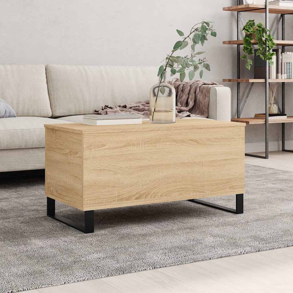 Mesa De Centro Madera De Ingeniería 90X44,5X45 Cm