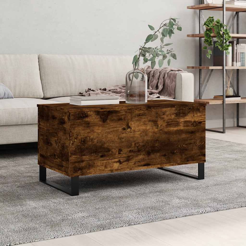 Mesa De Centro Madera De Ingeniería 90X44,5X45 Cm