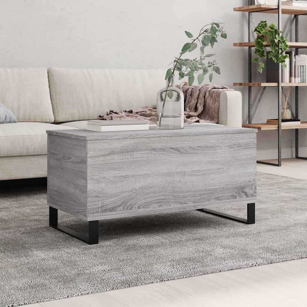 Mesa De Centro Madera De Ingeniería 90X44,5X45 Cm