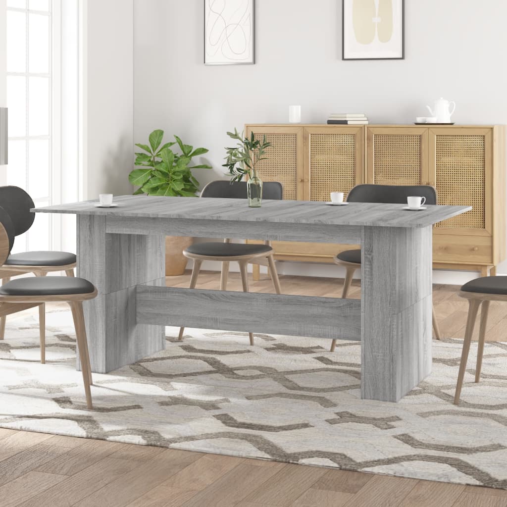 Mesa De Comedor De Aglomerado Madera Envejecida 180X90X76 Cm