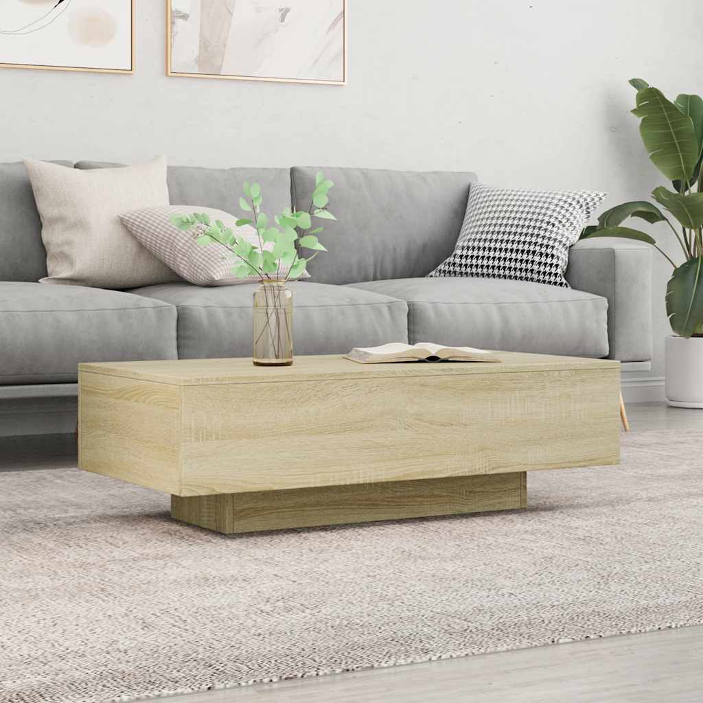 Mesa De Centro Madera De Ingeniería Envejecida 100X49,5X31 Cm