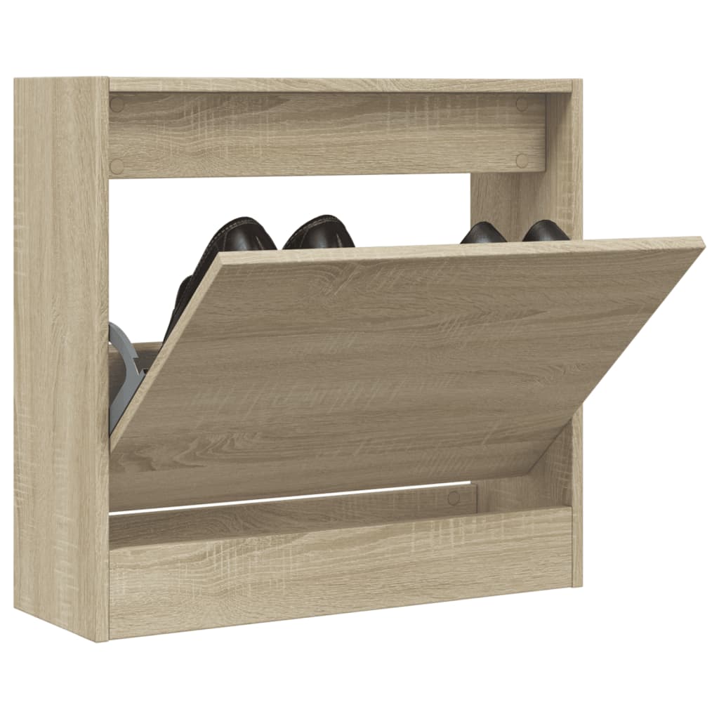 Zapatero Con 4 Cajones Abatibles 80X21X163,5 Cm