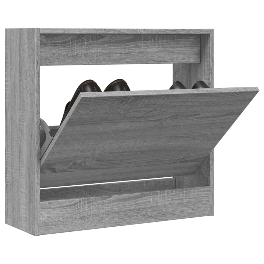 Zapatero Con 4 Cajones Abatibles 80X21X163,5 Cm