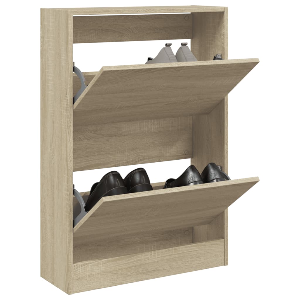 Zapatero Con 4 Cajones Abatibles 80X21X163,5 Cm