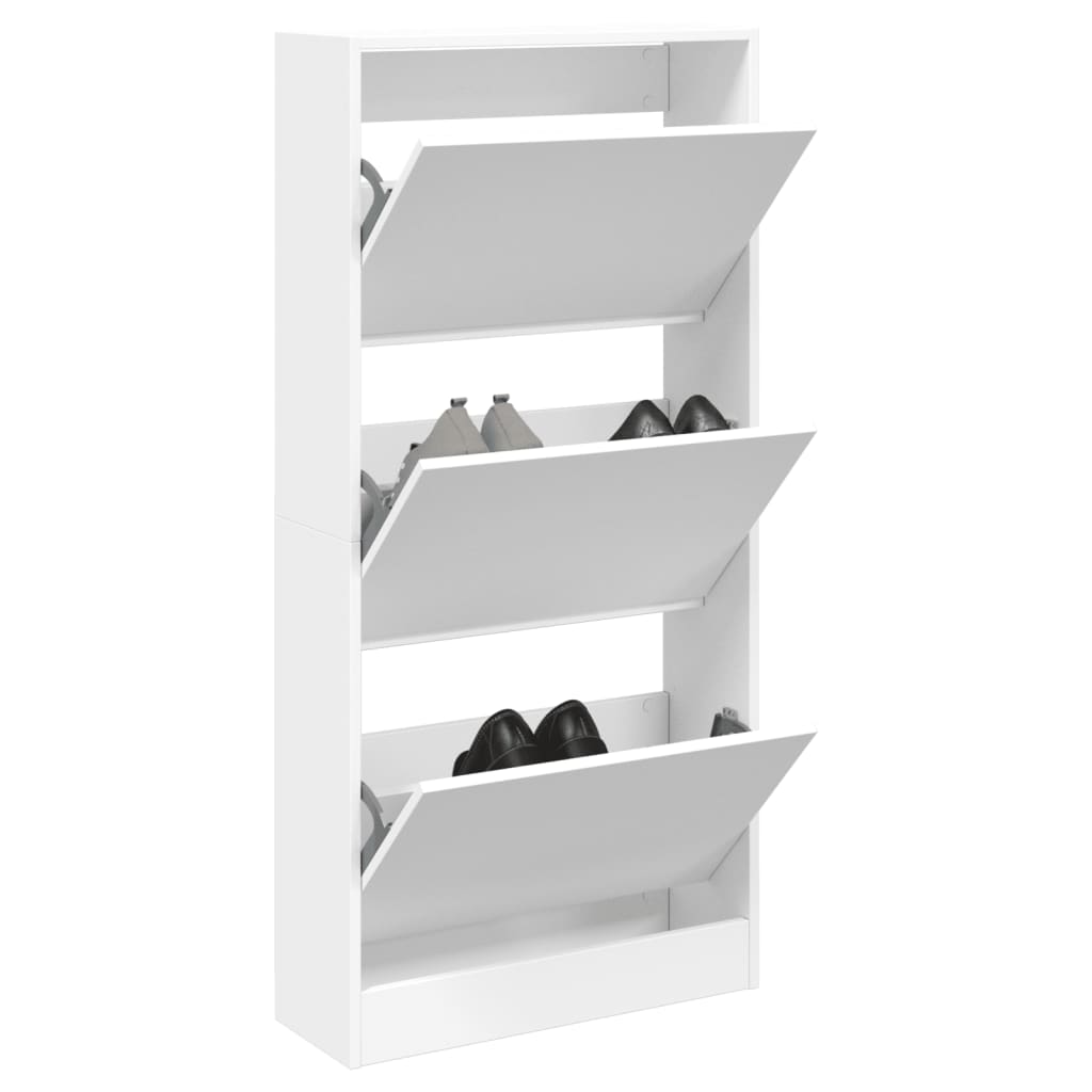 Zapatero Con 4 Cajones Abatibles 80X21X163,5 Cm