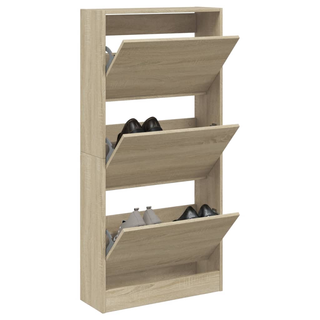 Zapatero Con 4 Cajones Abatibles 80X21X163,5 Cm