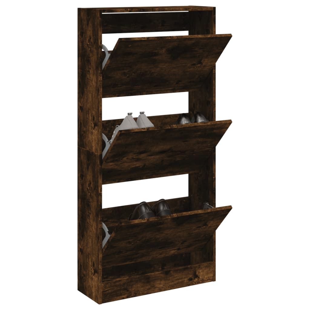 Zapatero Con 4 Cajones Abatibles 80X21X163,5 Cm
