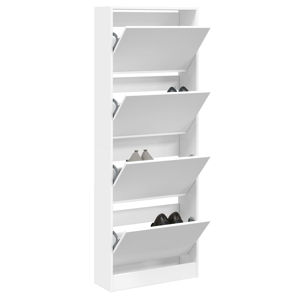 Zapatero Con 4 Cajones Abatibles 80X21X163,5 Cm
