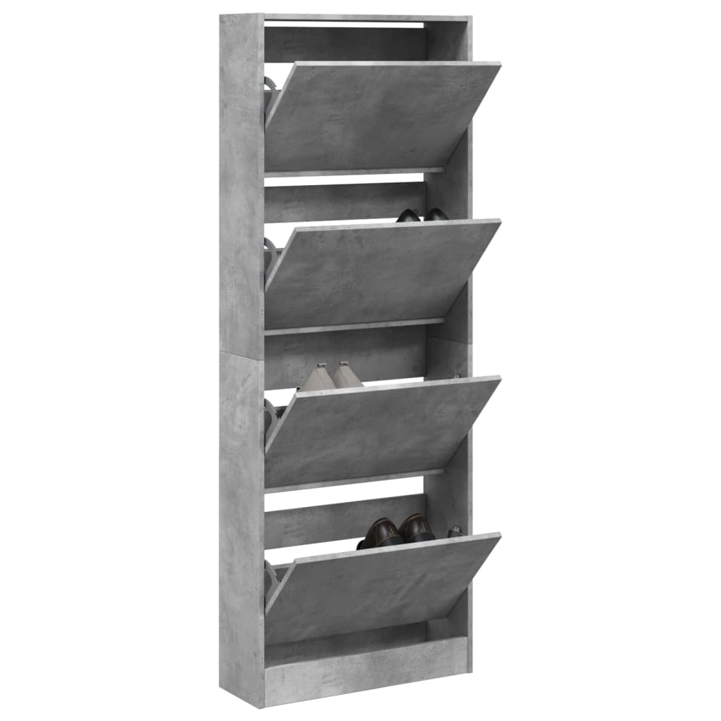 Zapatero Con 4 Cajones Abatibles 80X21X163,5 Cm