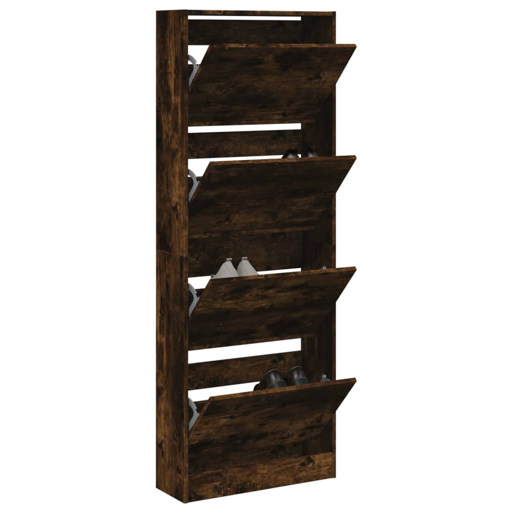 Zapatero Con 4 Cajones Abatibles 80X21X163,5 Cm