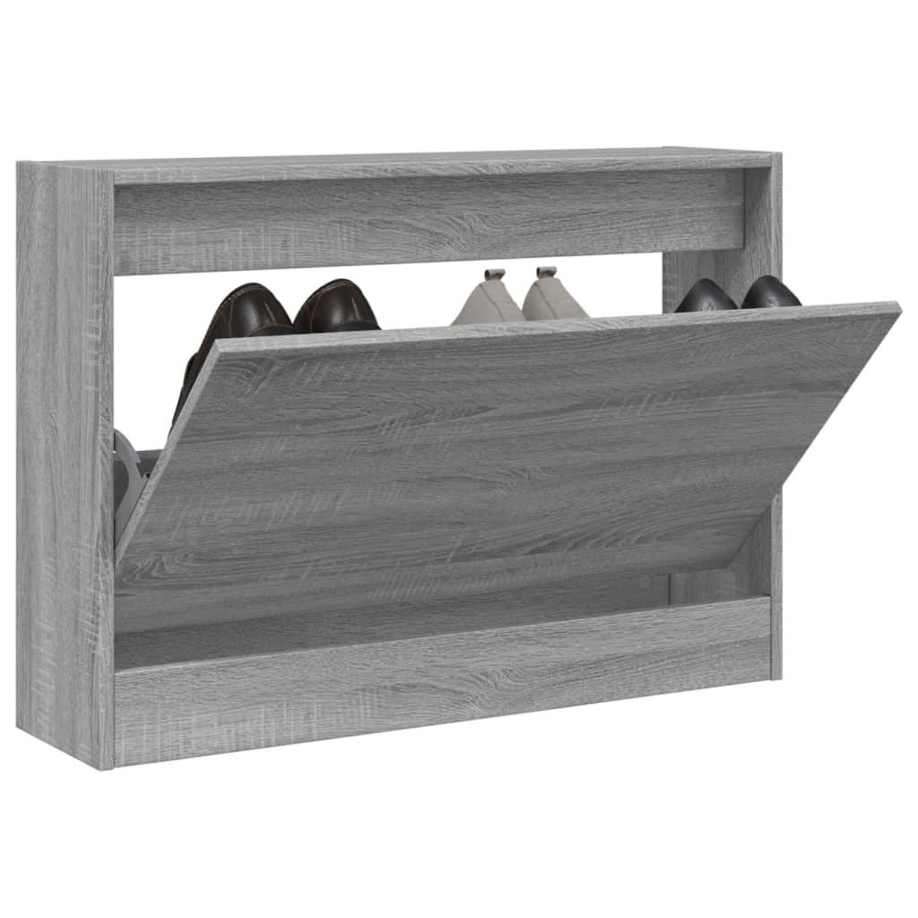 Zapatero Con 4 Cajones Abatibles 80X21X163,5 Cm