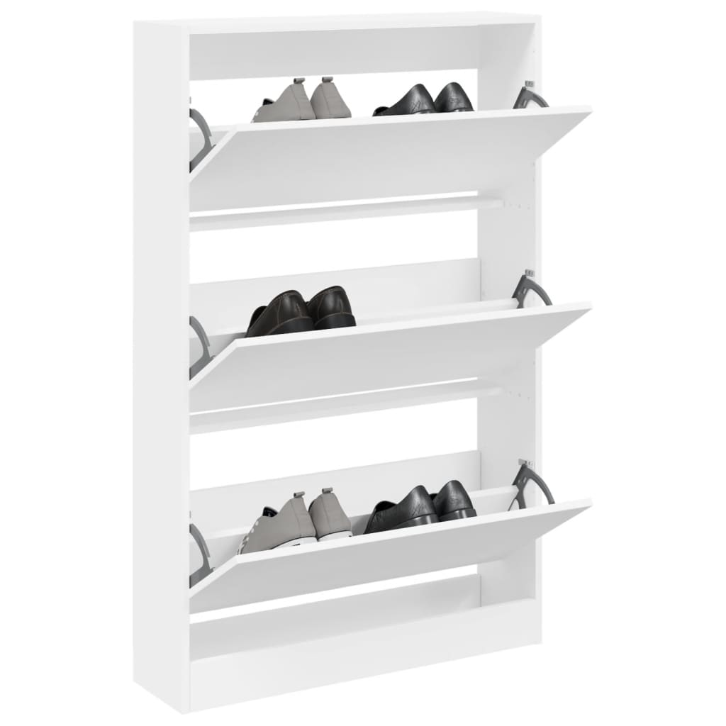 Zapatero Con 4 Cajones Abatibles 80X21X163,5 Cm