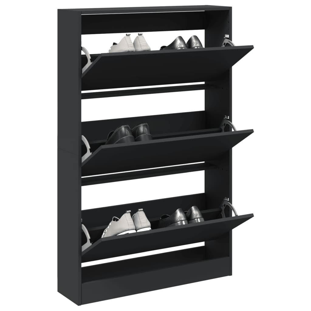 Zapatero Con 4 Cajones Abatibles 80X21X163,5 Cm
