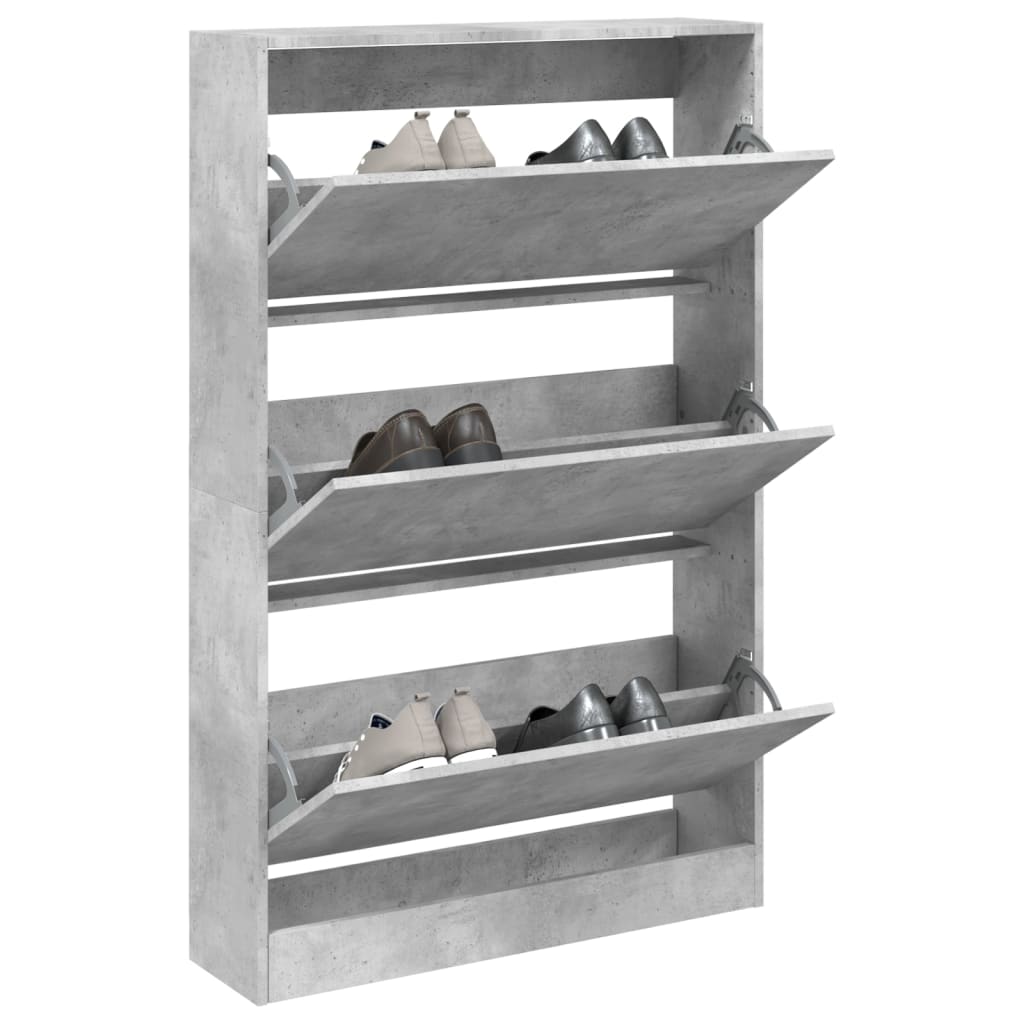 Zapatero Con 4 Cajones Abatibles 80X21X163,5 Cm