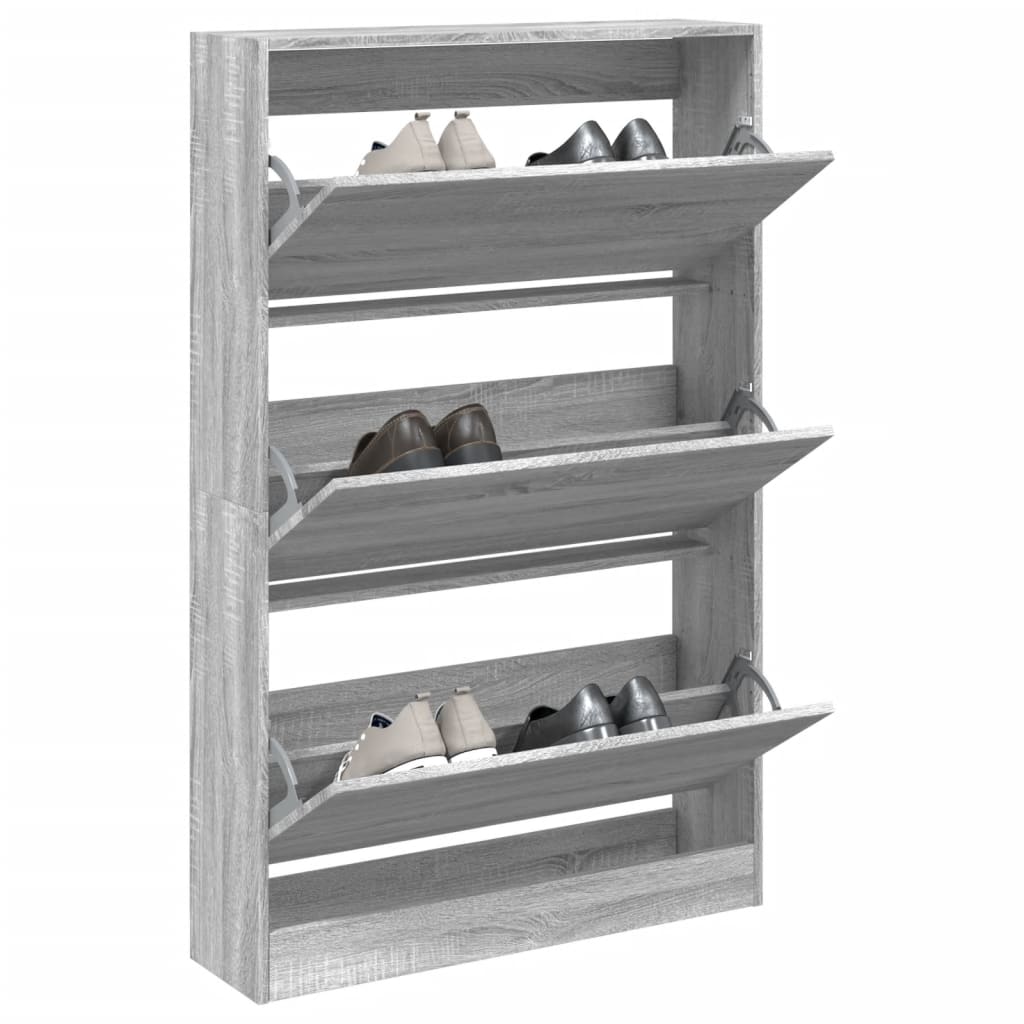Zapatero Con 4 Cajones Abatibles 80X21X163,5 Cm