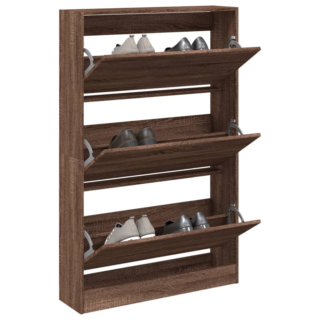 Zapatero Con 4 Cajones Abatibles 80X21X163,5 Cm
