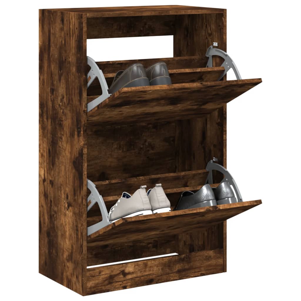 Zapatero Con 4 Cajones Abatibles 80X21X163,5 Cm