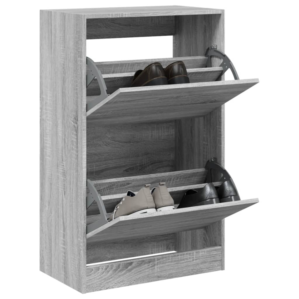Zapatero Con 4 Cajones Abatibles 80X21X163,5 Cm