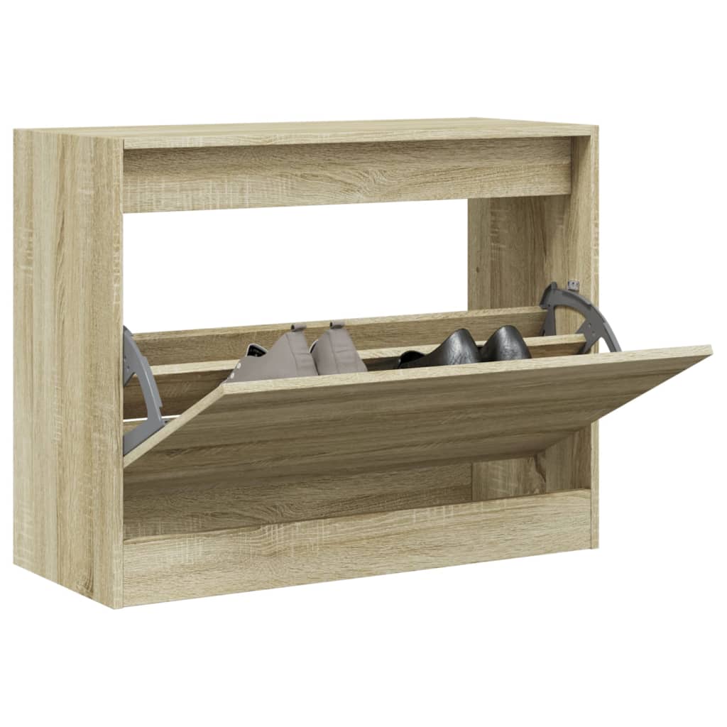 Zapatero Con 4 Cajones Abatibles 80X21X163,5 Cm