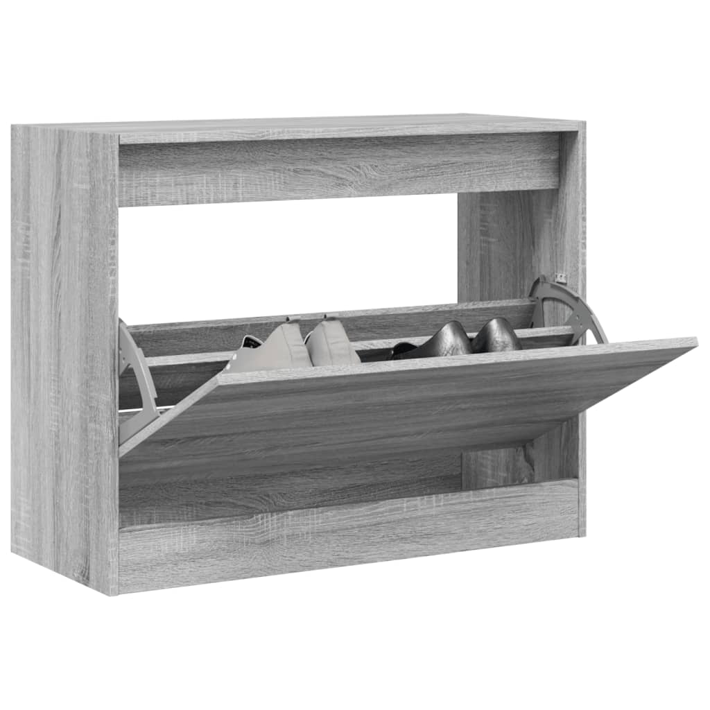 Zapatero Con 4 Cajones Abatibles 80X21X163,5 Cm