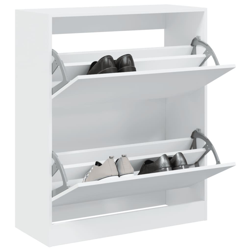 Zapatero Con 4 Cajones Abatibles 80X21X163,5 Cm