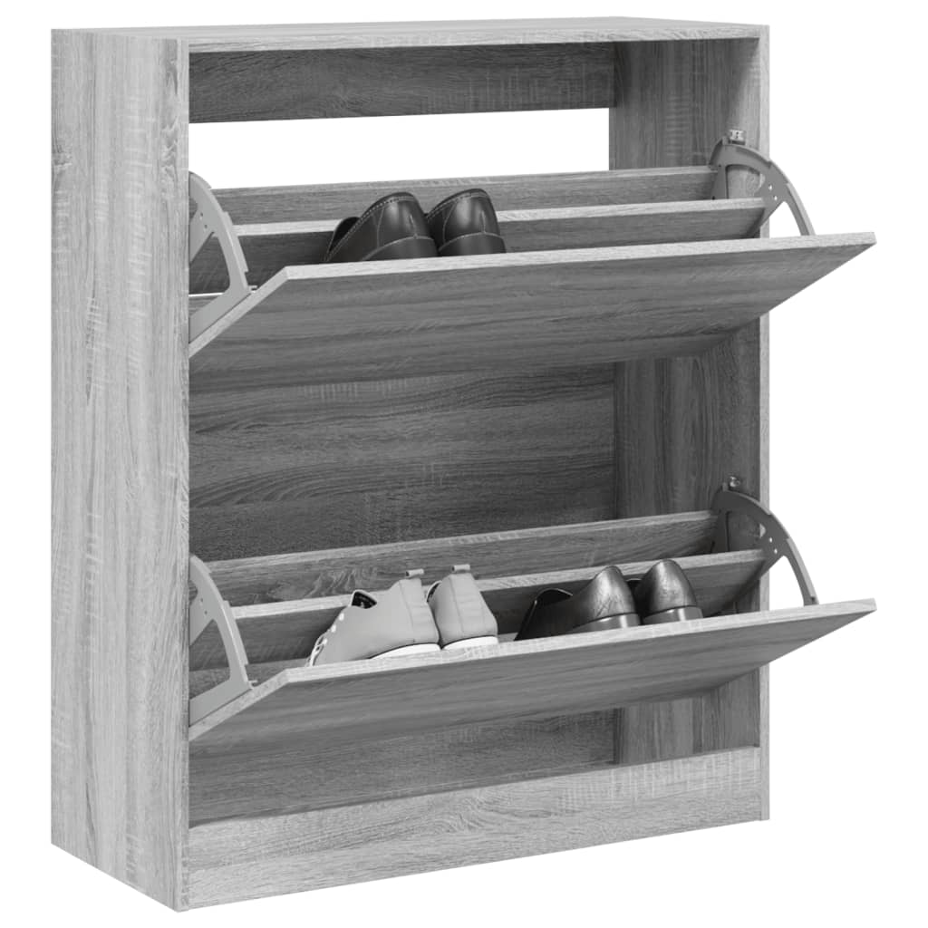 Zapatero Con 4 Cajones Abatibles 80X21X163,5 Cm