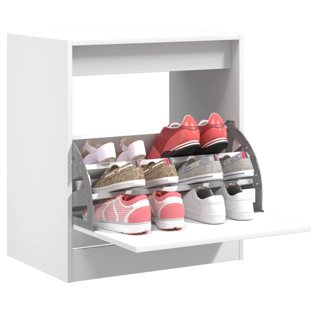 Zapatero Con 4 Cajones Abatibles 80X21X163,5 Cm