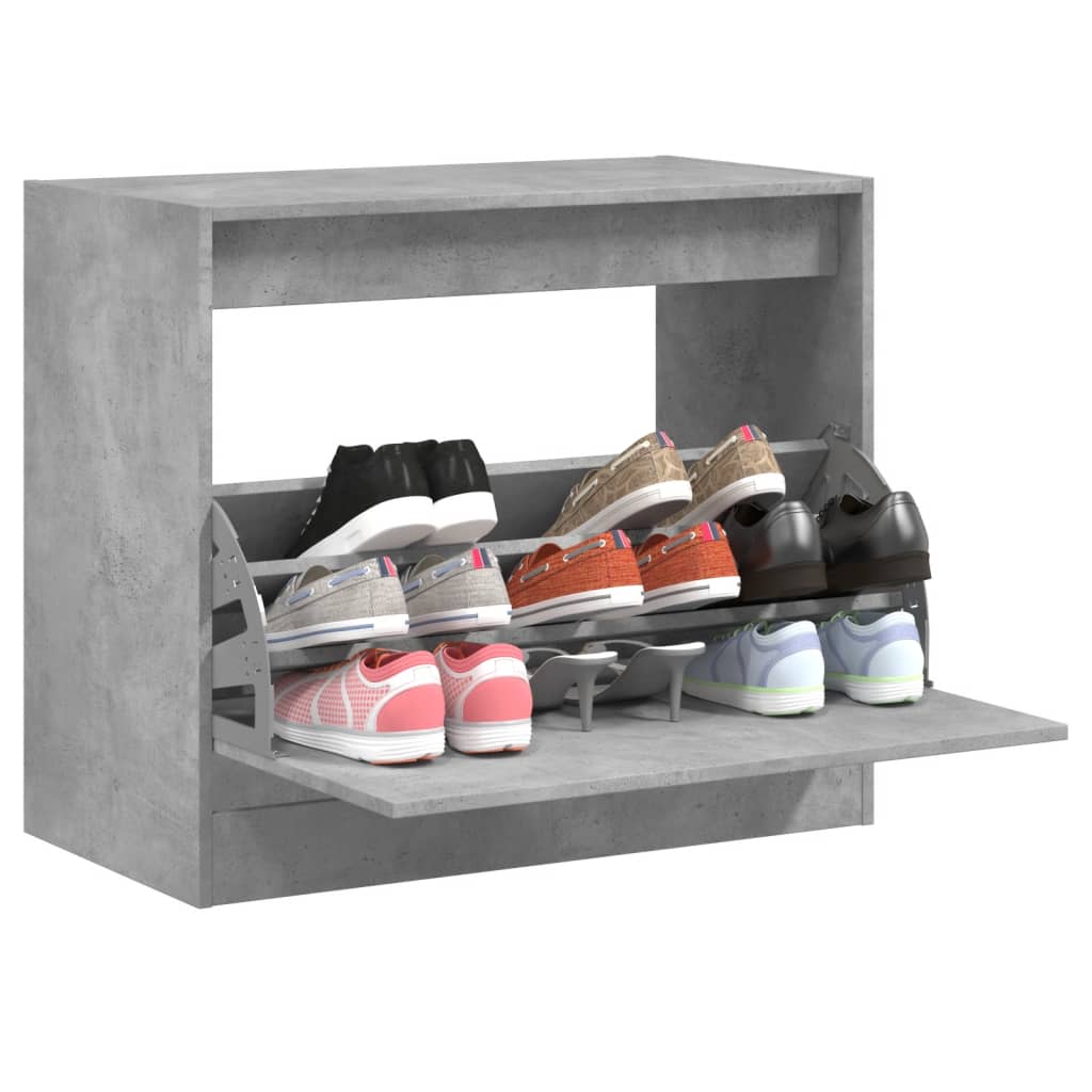 Zapatero Con 4 Cajones Abatibles 80X21X163,5 Cm