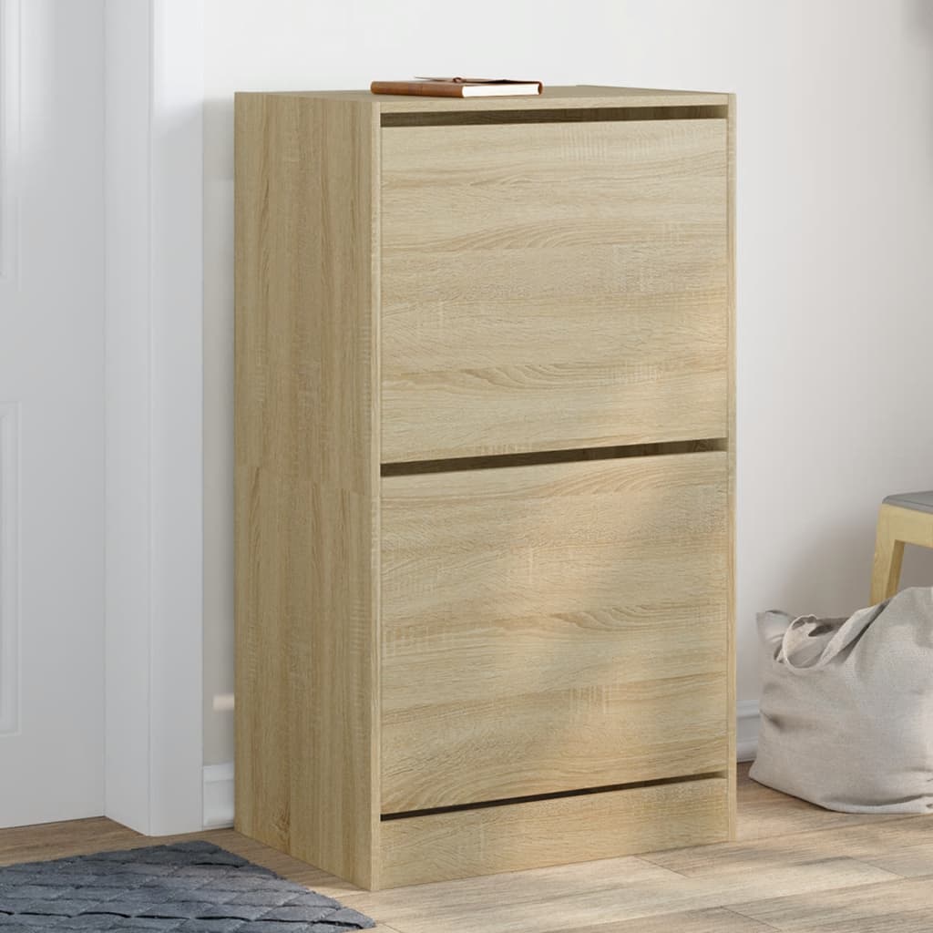 Zapatero Con 4 Cajones Abatibles 80X21X163,5 Cm