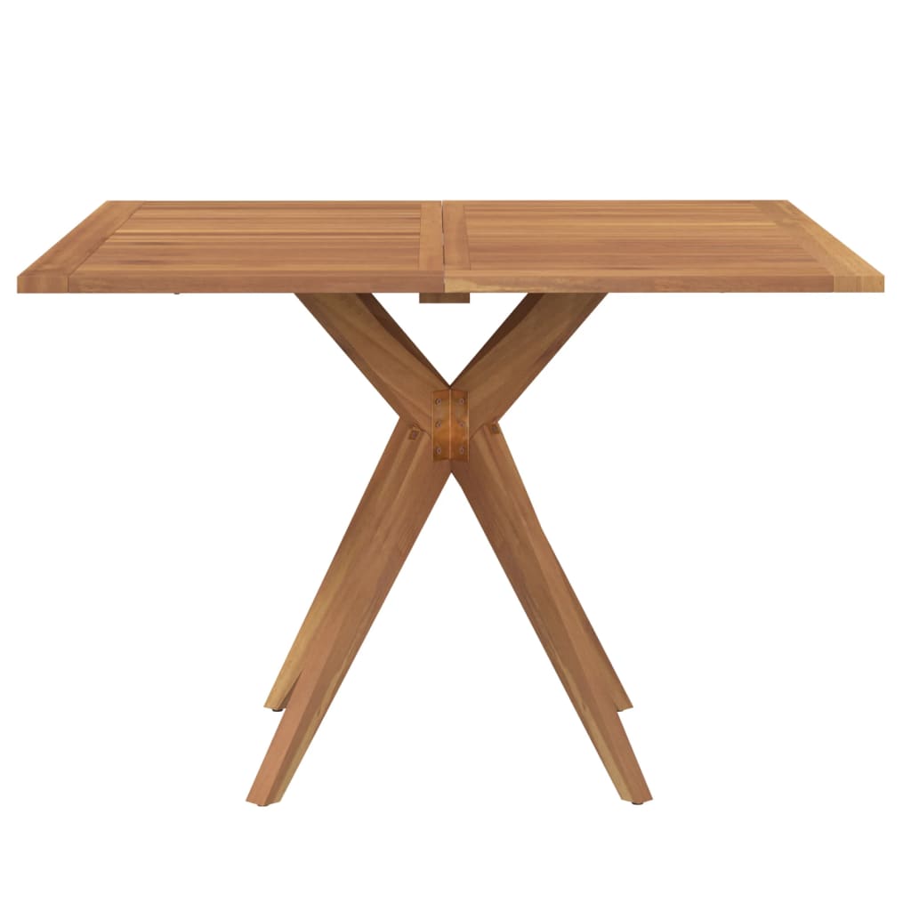 Mesa De Jardín Cuadrada Madera Maciza De Acacia