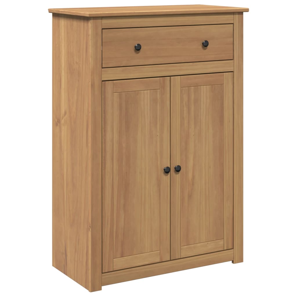 Mueble Zapatero Panama Madera Maciza De Pino 80X40X114 Cm